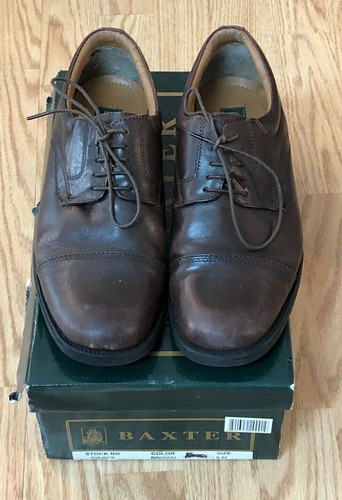 NIKE Scarpe eleganti Oxford in pizzo marrone Baxter Pierce da uomo taglia 9M