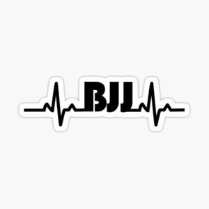 Adesivo decalcomania vinile Brazilian Jiu Jitsu arti marziali battito cardiaco amore BJJ Grappler - Foto 1 di 1