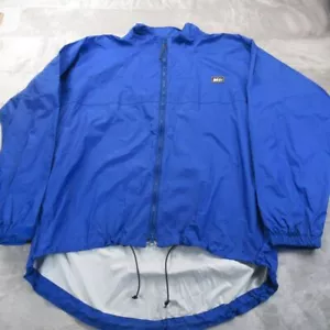 REI Performance Rain Jacket Men XL Royal Blue Zip Adjustable Lightweight Packabl - Picture 1 of 17
