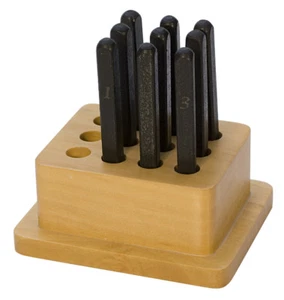9-Piece Lucida Number Set w/ Wooden Stand 2.5 mm Jewelry Making Metal Stamping - Picture 1 of 1