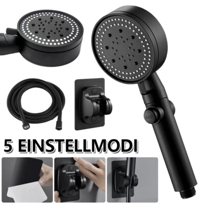 Duschkopf Handbrause mit Strahlfunktionen und Massagefunktion Schlauch Halterung - Bild 1 von 4