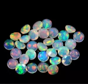 Pietra preziosa rotonda opale, fuoco Welo naturale etiope sfaccettata taglio tondo opale 8x8 mm - Foto 1 di 4
