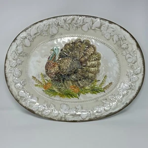 Rachel Ashwell THANKSGIVING AUTUNNO TURCHIA grande piatto ovale in melamina goffrata - Foto 1 di 9