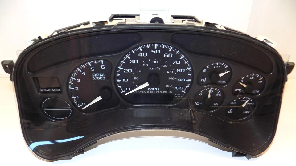 速度表仪表组原始设备制造商 2002 Tahoe Silverado Yukon 测试工作正常 — 第 1/4 张图片