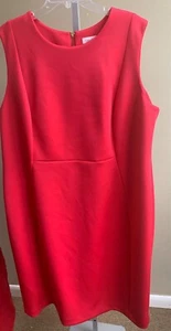 Calvin Klein Women's Coral Plus Size 22W Sleeveless Straight Dress - Picture 1 of 10
