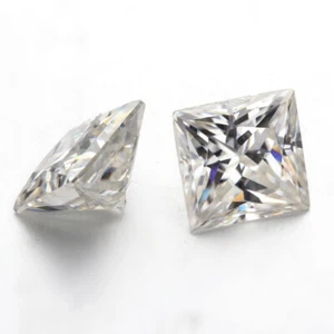 3x3~10x10mm White GH Color VVS1 Princess Cut Moissanite Stone With Certificate - Picture 1 of 9