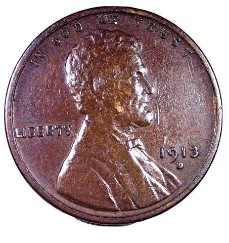 1913-D  Lincoln Wheat Penny....   Nice Detailed Coin....   7-19-31 Cover