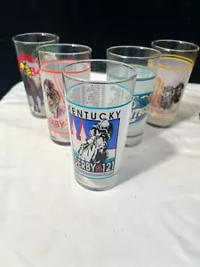 Kentucky Derby Souvenir Glasses - Five Glasses - Picture 1 of 7