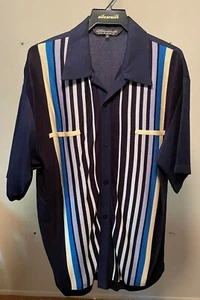 CAMISA DE COLECCIÓN PLATESILK PARA HOMBRE DE MANGA CORTA DE LINO AZUL TALLA XL - Imagen 1 de 5