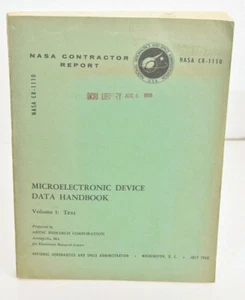 1968 Microelectric Device Data Handbook Volume 1-NASA Contractor Report CR-1110 - Picture 1 of 5