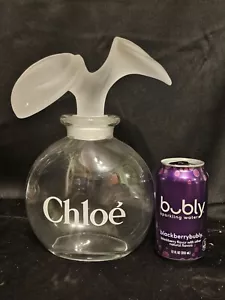 Vintage Chole Factice GROSS klar & mattiertes Glas Display Parfüm Flasche Werbung Kunst - Bild 1 von 7