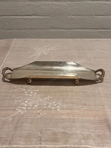 Vintage Silverplate Covered Butter Dish – Rope Handles & Pedestal Feet – Mid-Cen - Picture 1 of 3