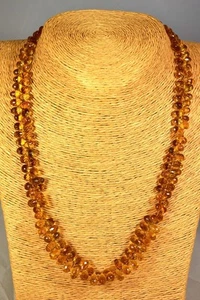 MADEIRA-CITRIN KETTE COLLIER 229ct Edelstein Schmuck Halskette Heilstein Citrin  - Bild 1 von 3