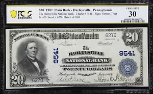 1902 $10 National Bank The Harleysville , PA Ch# 9541 PCGS 30 - Picture 1 of 2