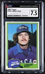 1981 TOPPS #164 LAMARR HOYT ROOKIE CARD - CGC CERTIFED 7.5 - FREE U.S. SHIPPING - Picture 1 of 2