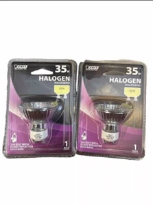 NEW FEIT ELECTRIC HALOGEN 35 WATT MR16 FLOOD REFLECTOR GU10 BASE 2 Pack - Picture 1 of 5