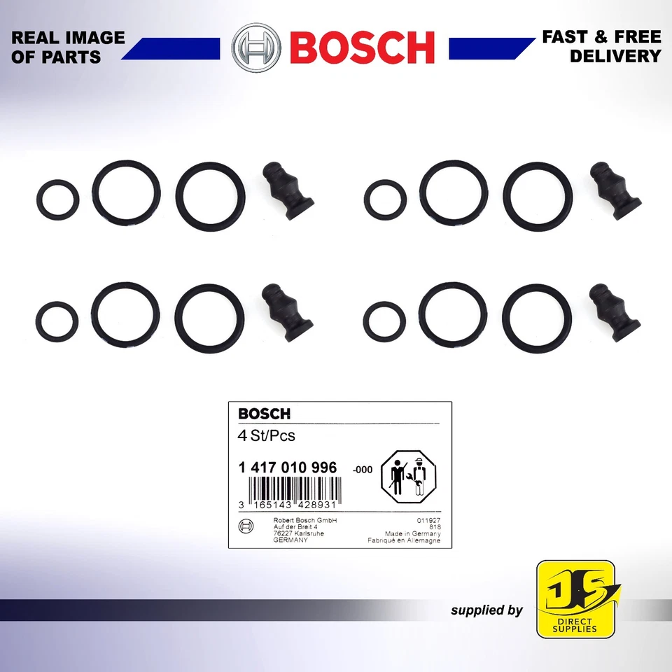 Kits de reparación de sellos inyectores Bosch Audi, Seat, Skoda, VW x 4 set 1417010996 Foto 1 de 1