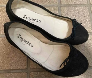 Zapatos de Ballet repetito Zapatos de Cinta Negro Brillo Talla 36 Tacón USADOS Japón FS - Imagen 1 de 3
