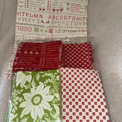 Stitched  Christmas - Fig Tree Quilts By Moda -28 Fat Quarters - Image 1 of 4