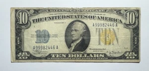 Certificado de plata 1934 A $10 NORTEAFRICA WW11 emitido de emergencia - Imagen 1 de 2