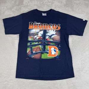 Vintage 90s Lee Sport Denver Broncos 1995 NFLP Shirt Mens Blue Large Preowned - Picture 1 of 7