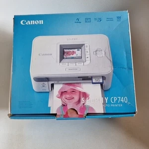 Canon Selphy CP740 Compact Photo Printer Used Working Condition Missing CD-ROM - Afbeelding 1 van 4