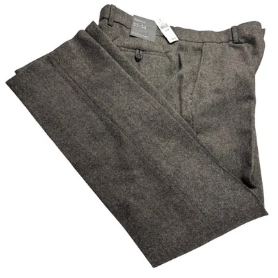 Pantalones de vestir Banana Republic a medida de tweed para hombre 33x34 marrón mezcla de lana Foto 1 de 4