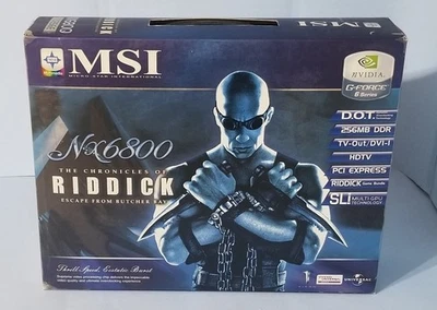 MSI NX6800 Nvidia GeForce NX6800-TD256E PCI-E 256MB DDR1 Video Card - Image 1 of 4