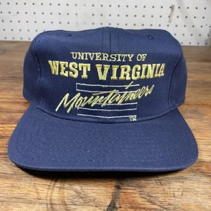 West Virginia Mountaineers VTG 90s Signature Script Snapback Hat Baseball Cap - Picture 1 of 7