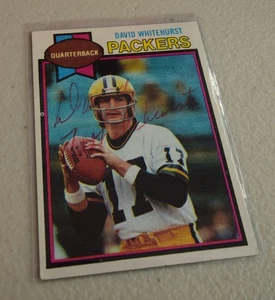 David Whitehurst Firmado Novato 1979 Topps #137 GB Packers Furman Autógrafo Automático - Imagen 1 de 2