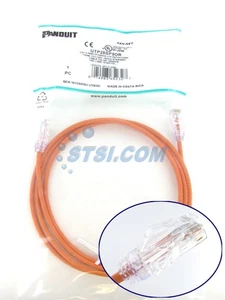 Panduit UTP28SP5OR Cat6 28 AWG Network Patch Cable/Cord, 5 Ft Orange ~STSI - Picture 1 of 3