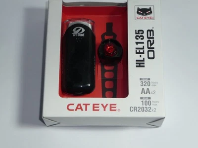 CatEye Bicycle Bike EL135 & ORB Mountain Bike Bicycle Front & Rear Lights Set - Image 1 of 4