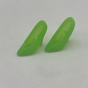 VTG Mattel Barbie Neon Green High Heels Closed Toe Accessory 80s 90s Indonesia - Picture 1 of 9