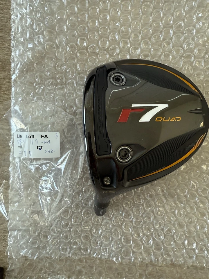 LEFT HAND TAYLORMADE TOUR ISSUE R7 QUAD MINI DRIVER 11.5 HEAD ONLY LH 232 CT - Image 1 of 4