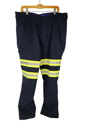 NWT Cintas Comfort Flex Pro Reflective Work Pants High Visibility Navy 36/32 - Image 1 of 4