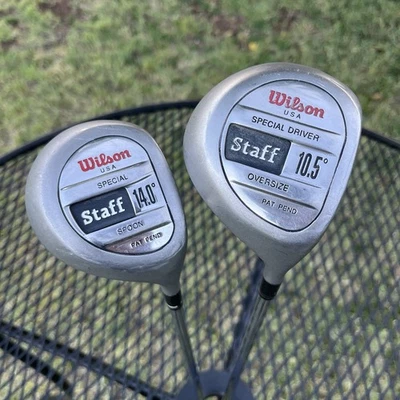 Wilson Staff Special 10.5* Driver 14* Spoon Fairway Wood Lot Of 2 Steel Men’s RH - Image 1 of 4