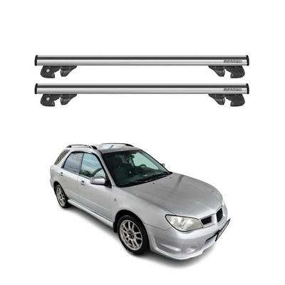 Alu Roof Racks Cross Bars Carrier for Subaru Impreza 2001-2007 Wagon Gray 2Pcs - Изображение 1 из 4