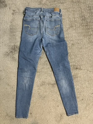 Брюки джеггинсы American Eagle синие следующий уровень эластичные с высоким подъемом размер 8 стандартные - Изображение 1 из 4