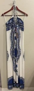 Boohoo Maxi Dress Halter Neck Medium. New Summer Spring Bohemian - Picture 1 of 4