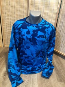 Under Armour LS Long Sleeve Men's Shirt Loose Blue Camo XL (H873) - Picture 1 of 11