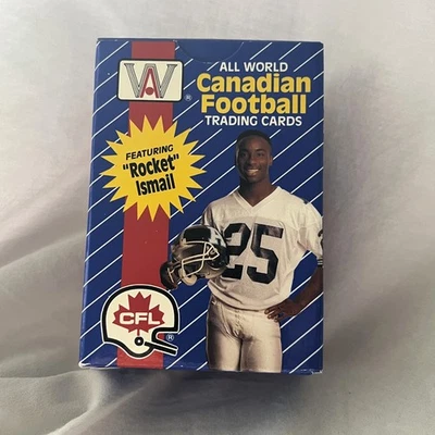 1991 CFL ALL WORLD CANADIAN FOOTBALL TRADING CARDS COMPLETE 110 CARD SET - Image 1 of 4