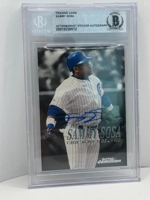 SAMMY SOSA 2000 SKYBOX DOMINION SIGNED AUTOGRAPH CUBS BGS AUTHENTIC AUTO SP - Image 1 of 2