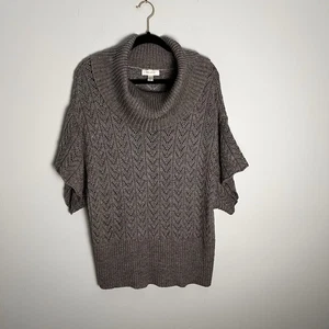 Abito Fienile Donna Taglie Forti Scollo Tartaruga Manica Corta Maglione Top 22/24 - Foto 1 di 7