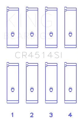 Juego de rodamientos de varilla de conexión King Engine Cr4514Si para Toyota 1Azfe, 2Azfe Foto 1 de 4