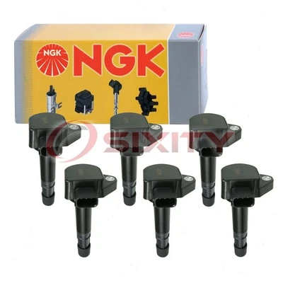 Bobina de encendido NGK de 6 piezas para cable de bujía Acura TL 1999-2008 3,2 L 3,5 L V6 Foto 1 de 4