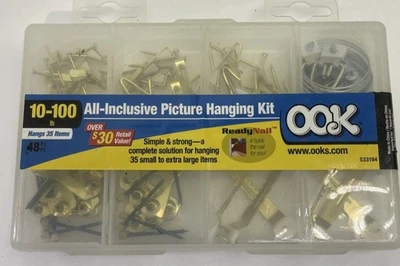 Kit para colgar cuadros Hillman ReadyNail mediano con estuche de plástico portátil Foto 1 de 4