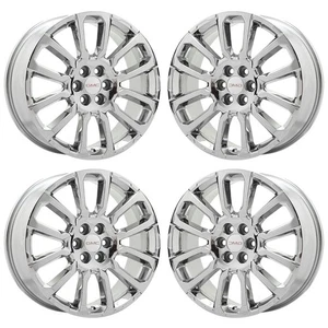 20" GMC Acadia Bright Chrome wheels rims Factory OEM set 14003 EXCHANGE - Picture 1 of 8