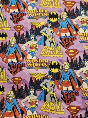 DC Comics - Wonder Woman - Super Girl - Tela de algodón - 2 yardas - Artesanías para acolchar Foto 1 de 3