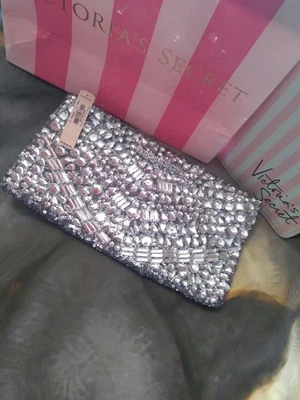 Victoria's Secret Limited Edition Evening Bag Silver Bling Sequins Clutch NwT VS - Image 1 of 4