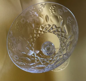 Rogaska Gallia Floral geätztes Kristall Champagner Sherbet Glas 7 1/8" signiert - Bild 1 von 7